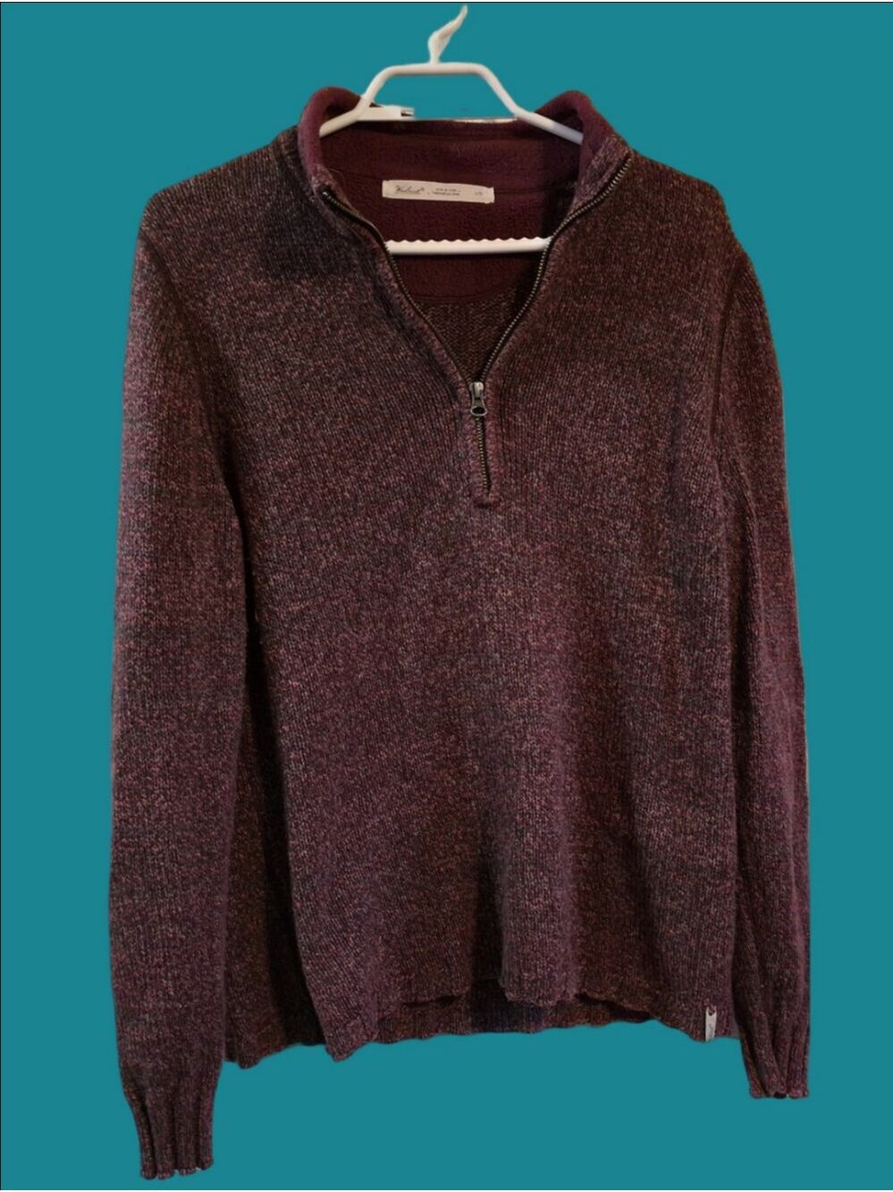 4/$97 Deal! Vintage Woolrich Women's Heathered Burgundy Crewneck Sweater